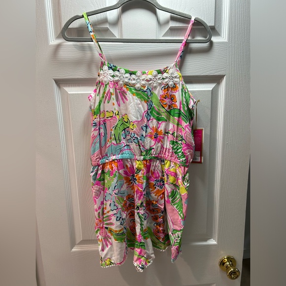 NWT Lilly Pulitzer for Target Girls Romper Size XL (14/16) Nosey Posey Print - Picture 4 of 6